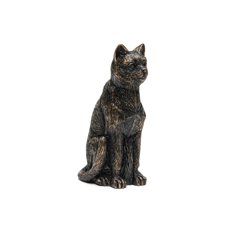 Cane Companions Figurine Antique Bronze Cat