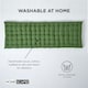 image 6 of Homescapes Garden Bench Cushion Luxury 3 Seater 100% Cotton Indoor Outdoor Seat Pad Green | 143 x 48 cm