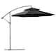 image 1 of Outsunny 2.7m Cantilever Banana Parasol Outdoor Sun Shade w/ Crank, Black