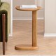 image 3 of Nora C-Shaped Solid Mango Wood Sofa Side Table for Living Room