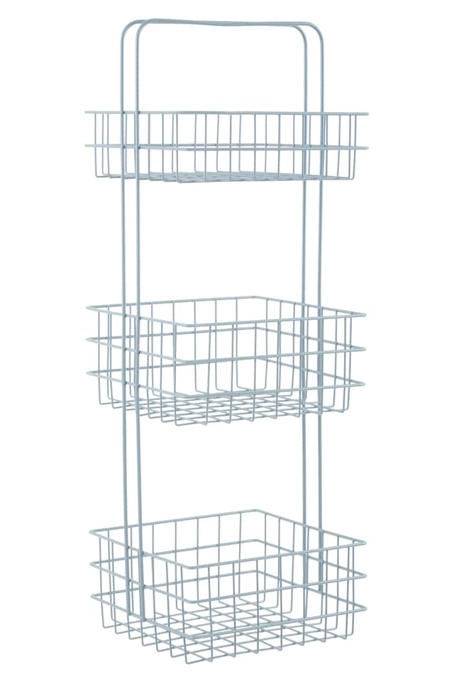 image 1 of Orsina 3 Tier Rectangular Storage Caddy, Iron Wire Three Tier Caddy, Shelf Rack, Organiser Stand, Under Sink Caddy