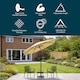 image 2 of JSH 2.7m Straight Tilting Garden Parasol - Beige Outdoor Round Patio Sunshade with UV 30+ Protection & Crank Handle Umbrella