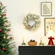 image 8 of HOMCOM 60 cm Prelit Christmas Wreath, Flocked Front Door Wreath with Timer