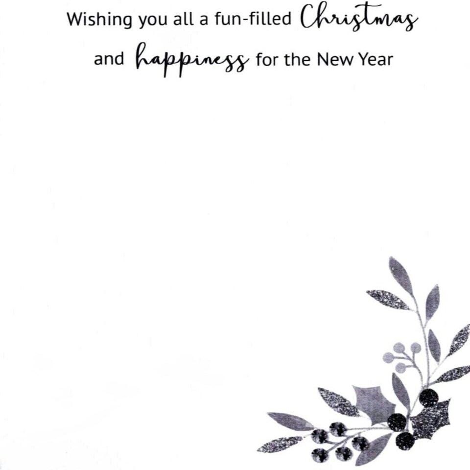 image 1 of Embellished Hand-Finished From All Of Us Christmas New Year Card