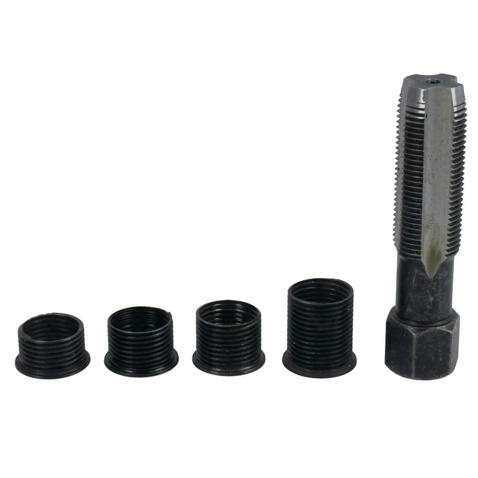 image 1 of 14mm Rethreader Re-Thread Rethread Tap Tool Spark Plug Insert Kit