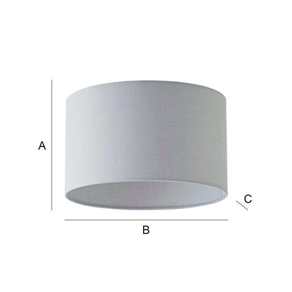 image 1 of ValueLights Reni Small Grey Fabric Pendant Shade Grey