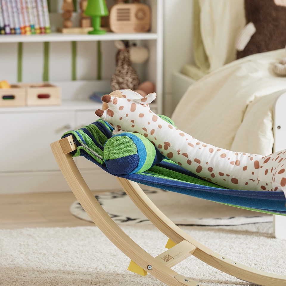 image 1 of SoBuy Kids Rocking Chair with Hammock & Pillow, Multicolor, 48.0x14.2x18.9 in, 4 kg - KMB16-J