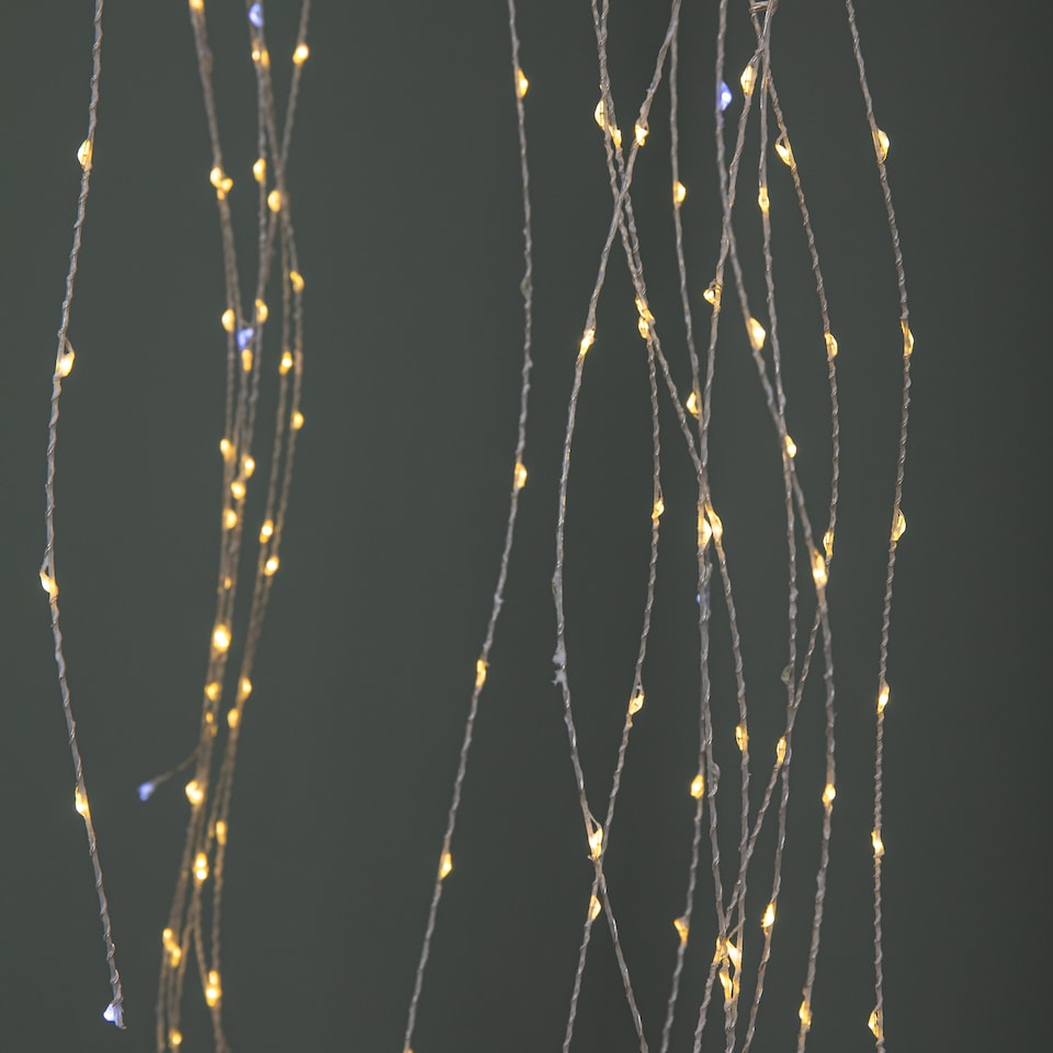 image 1 of 180cm Brown Flocked Willow Tree 600 LED Warm White Garden Christmas Decoration
