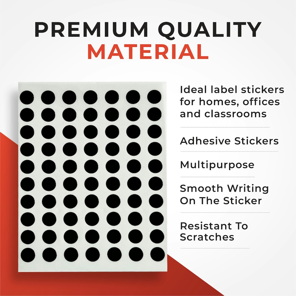 image 1 of Pack of 560 Red 8mm Round Labels - Stickers