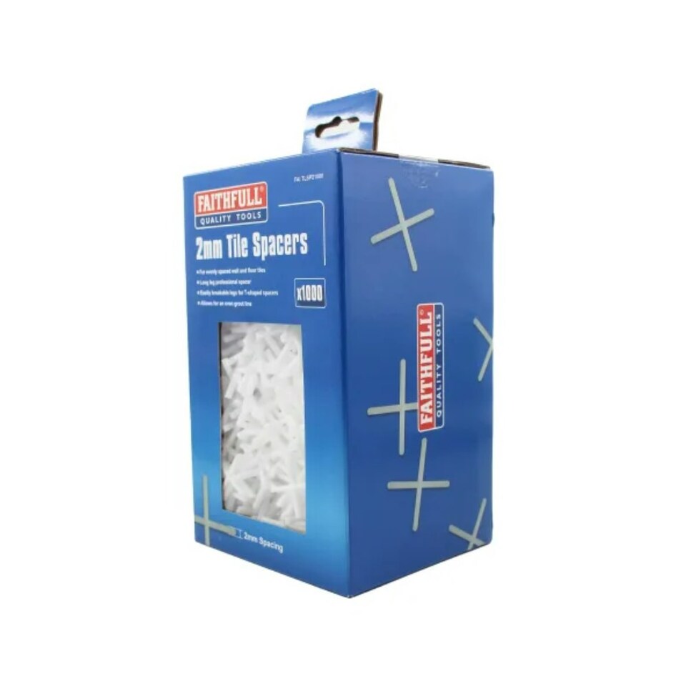 image 1 of Faithfull Tile Spacer Long Leg 2Mm Tub Of 1000