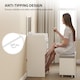 image 6 of HOMCOM Two-Piece Dressing Table Vanity Desk with Mirror and Cushioned Stool | White | White