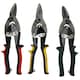 image 1 of 3pc Heavy Duty Aviation Tin Snips Set Sheet Metal Cutters Shears Tinsnip CRV