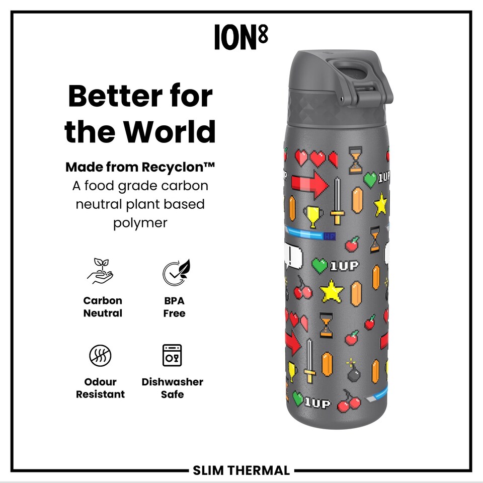 image 1 of Leak Proof Slim Water Bottle, Vacuum Insulated, 500ml (17oz)