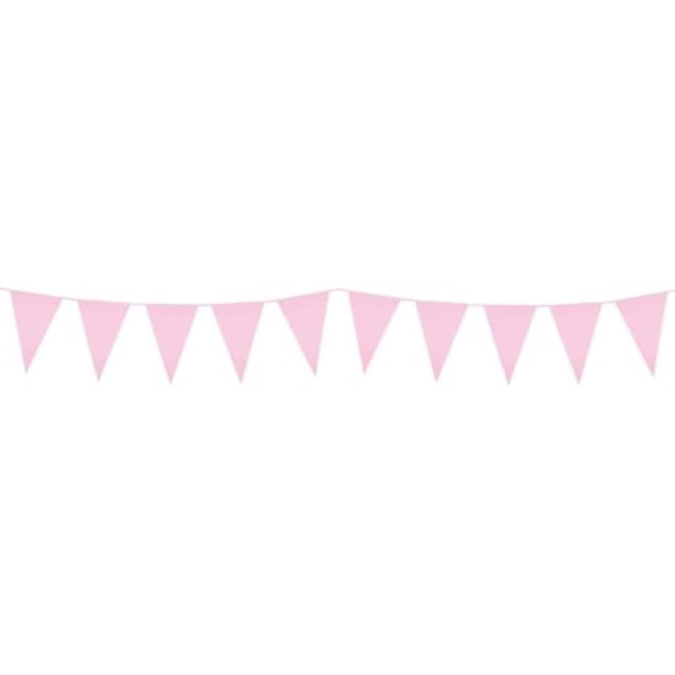 Light Pink Plastic Pennant Bunting 10m