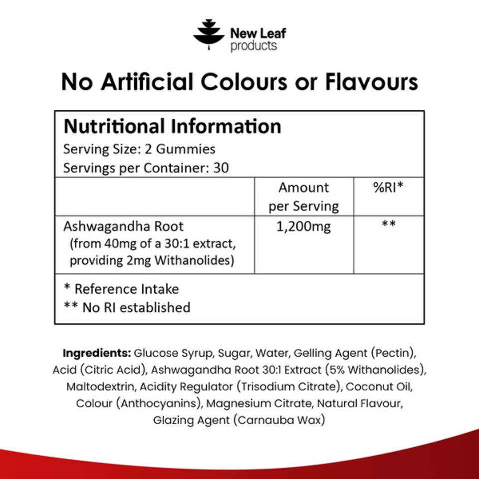 image 1 of Ashwagandha Gummies 1200mg - High Strength 5% Withanolides