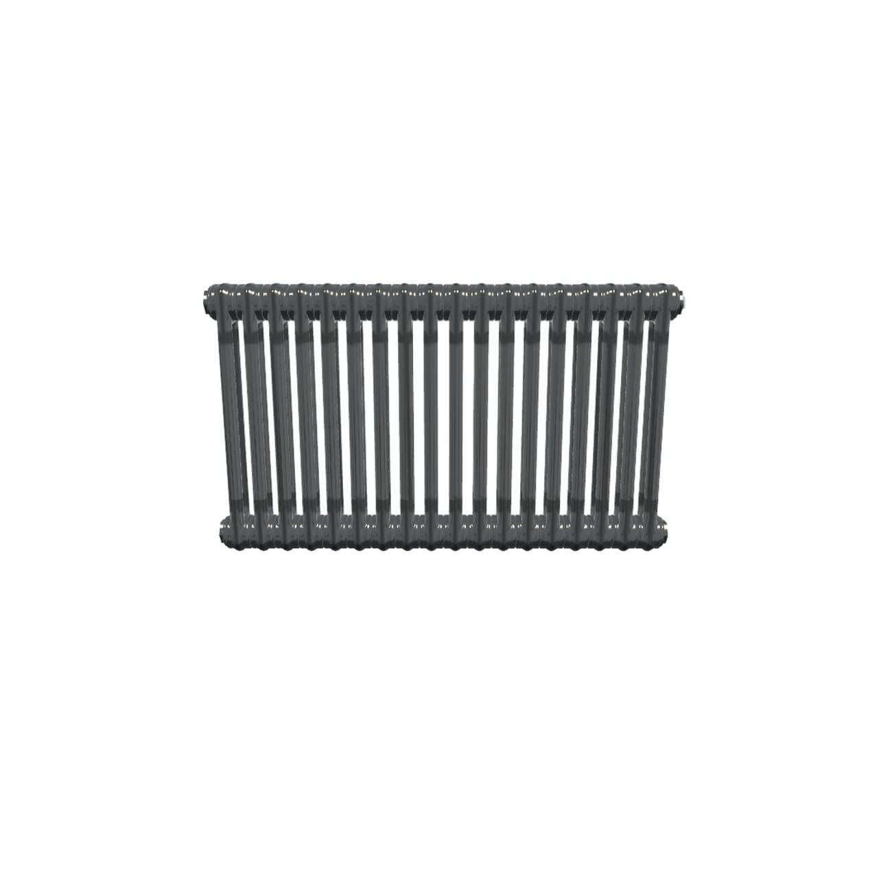 UK Radiators Bircham Double Column Horizontal Cast-Iron Style Radiator - Raw Metal (H) 502 x (W) 836mm