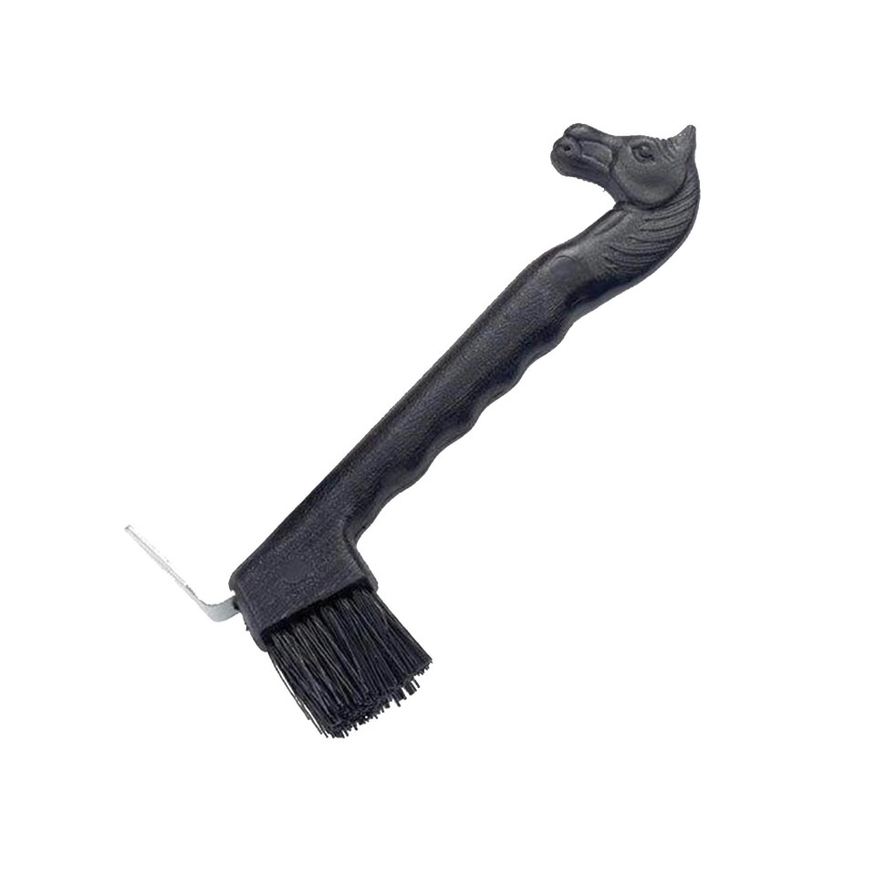 image 1 of Lincoln Horse Head Hoof Pick With Brush - Black - One Size