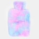 image 1 of OHS 2L Hot Water Bottle & Soft Plush Faux Fur Tie Dye Cover - Multi