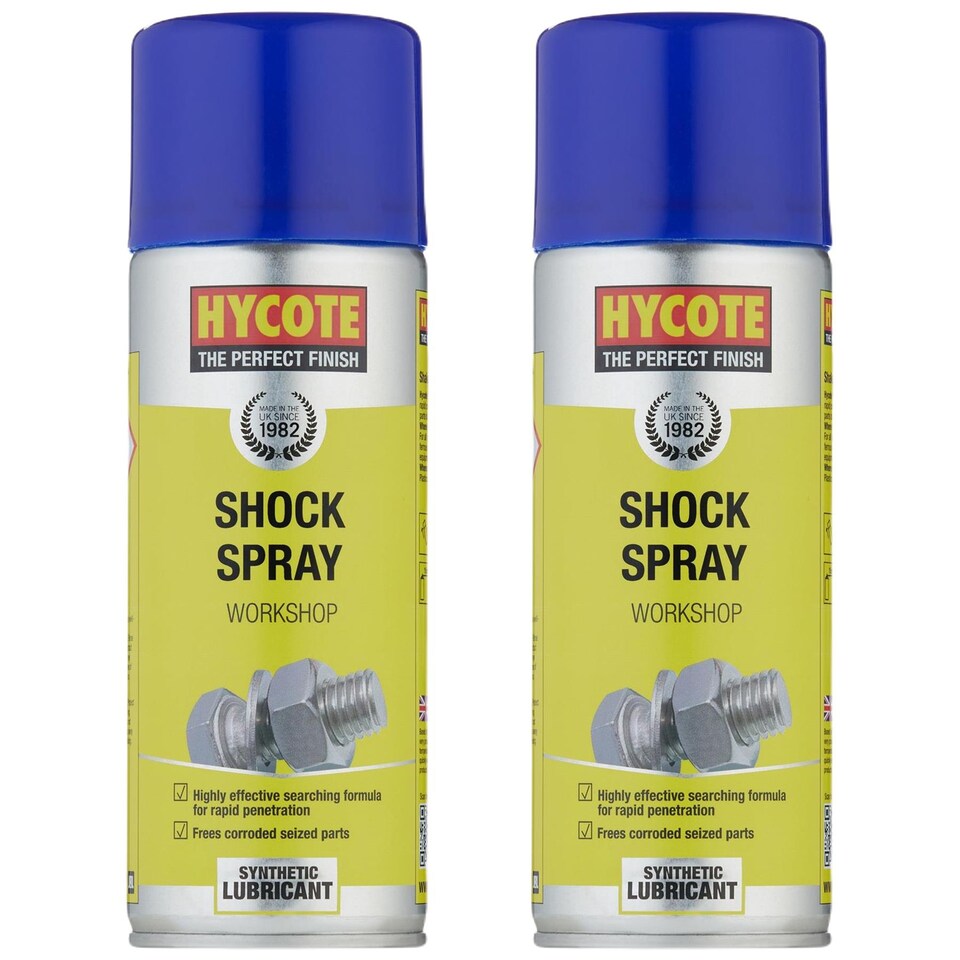 image 1 of Hycote Workshop Maintenance Lubricant Shock Spray 400ml x2 Perfect Finish