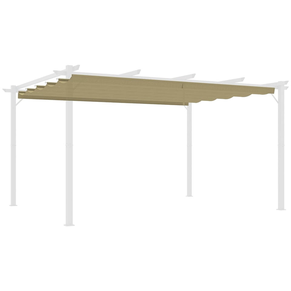 image 1 of Outsunny Pergola Shade Cover Replacement Canopy for 4 x 3(m) Pergola, Tan