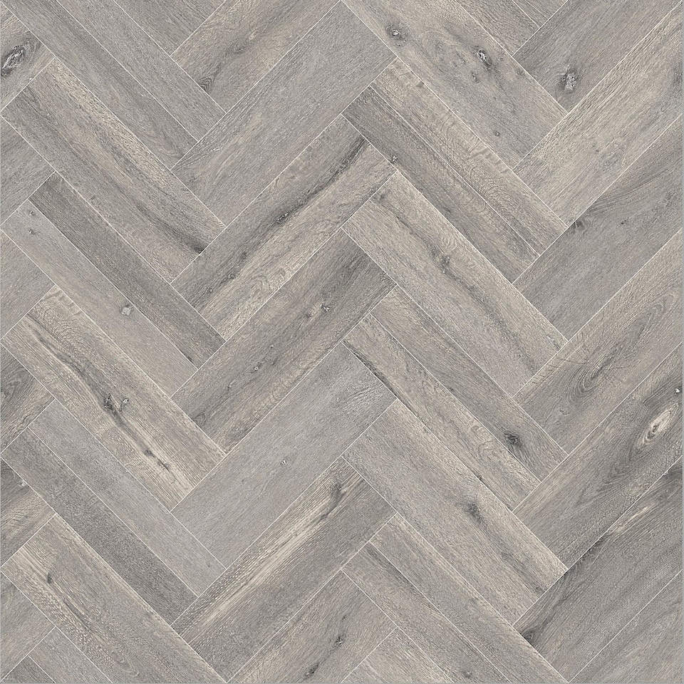 image 1 of Grey Wood Effect Anti-Slip Vinyl Flooring For Kitchen, Bathroom, 2.3mm Thick Foam Backed