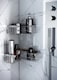 image 2 of Cosmic Soap Dish Wall-Mounted Corner Rack with Durable for Bathroom, Light Grey