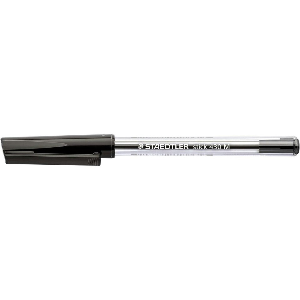 image 1 of Staedtler Stick 430 M Ballpoint Pen (Pack of 4) - Black - One Size