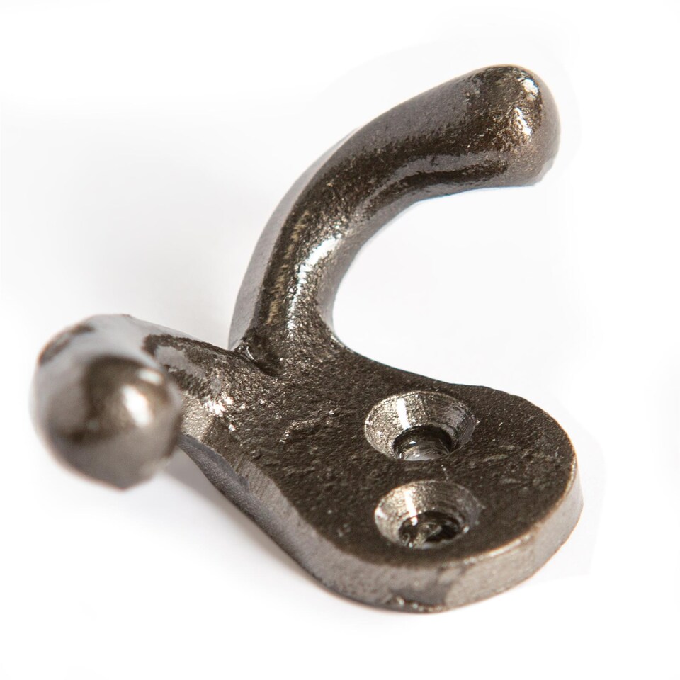 image 1 of Hammer & Tongs Double Coat Hook - W50mm x H35mm - Raw | Grey | Raw | One Size