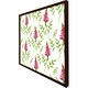 image 3 of Pink & green leaves (Picture Frame) White | XL