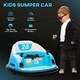 image 8 of AIYAPLAY 360° Rotation 12V Kids Bumper Car w/ Remote Control, Light Blue