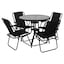 Table + 4 Black Chairs