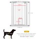 image 2 of PawHut Extra Tall Dog Gate with Cat Door Auto Close for Stairs 74-80 cm Wide