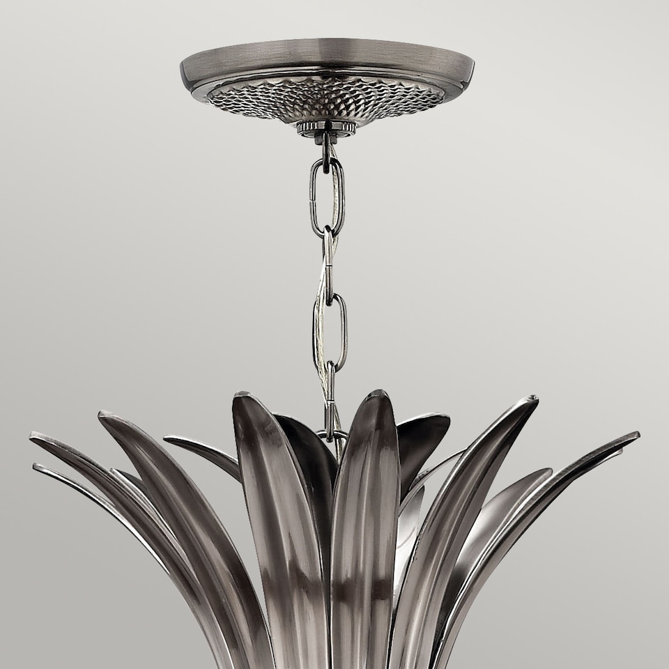 image 1 of Plantation 4 Light Ceiling Pendant Polished Antique Nickel, E14