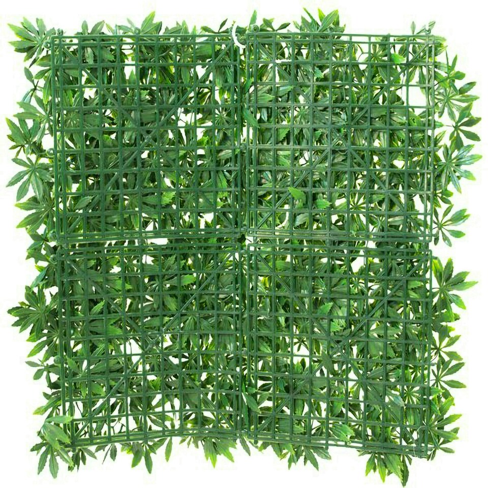image 1 of Primrose Green Acer Artificial Patio Outdoor Hedge 8 Panels 50cm x 50cm