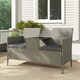 image 5 of Outsunny Rattan Chair Garden Furniture Patio Love Seat Table Grey | Grey