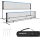 image 1 of Gr8 Home Blue Black 4m Badminton Net Post Set Portable Volleyball Pickleball Tennis