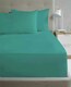 image 2 of Percale 10" Fitted Sheet 180 Thread Count - Teal - King