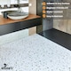 image 4 of NOVECRAFTO Vinyl Floor Tiles Self Adhesive – 12x12in Peel and Stick Flooring for Kitchen, Bathroom & Living Room – White Terrazzo Look with Flecks White | 4.65 sqm