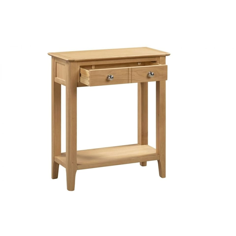 image 1 of Classic Solid Oak Console Table Brown