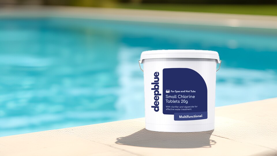 image 1 of Deep Blue Pro - Multifunctional Mini 20g hot tub Chlorine Tablets 5kg spa hottub Long lasting stabilised clarifier algae inhibitor