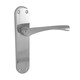 image 1 of Golden Grace Astrid Door Handles on Backplate in Polished Chrome Finish - 180mm x 45mm Chrome