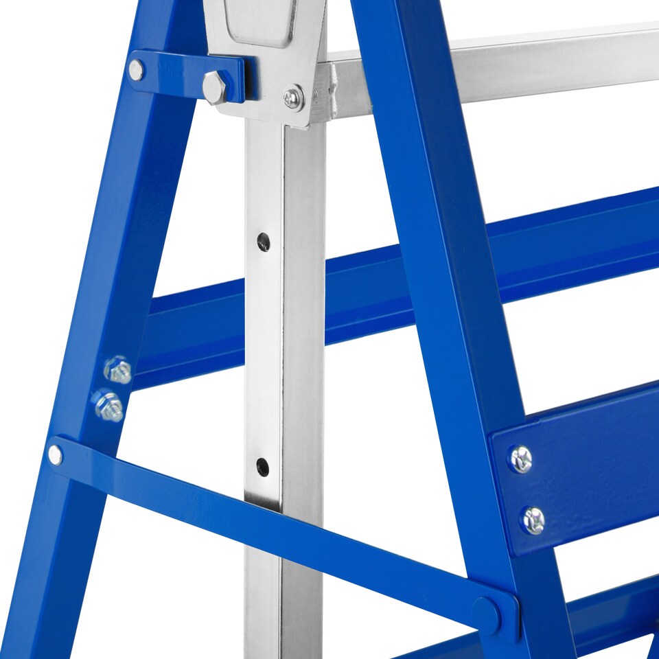 image 1 of Scaffold Trestle Set of 2 - A Frame, foldable, 7-step height adjustable | Blue | blue | 68,50 x 56,50 x 79,50 cm | 2
