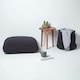 image 6 of Homescapes Black Square Cotton Knitted Pouffe Floor Cushion | Black | 70 x 20 cm