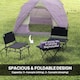 image 3 of Outsunny 3-4 Person Camping Tent, Waterproof Tent, Purple | Purple | Purple | 200 x 200 x 135 cm