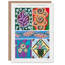 Eugene Seguy Art Card Colourful Vintage Floral Designs