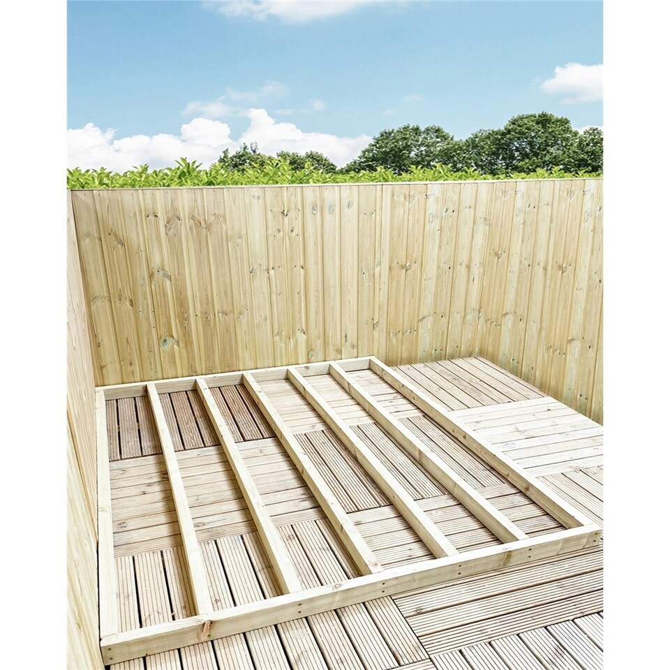 image 1 of 10 x 15 (3.0m x 4.6m) Pressure Treated Timber Base (C16 Graded Timber 45mm x 70mm)