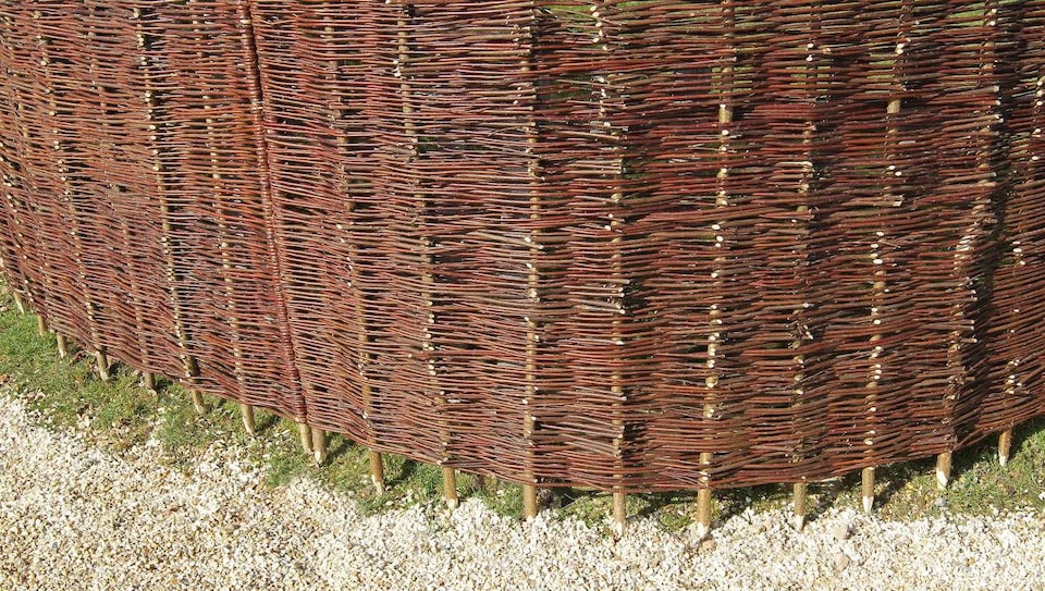 image 1 of Willow Hurdle Fence Panel Premium Weave Woven Screening 6ft x 2ft | Brown | Brown