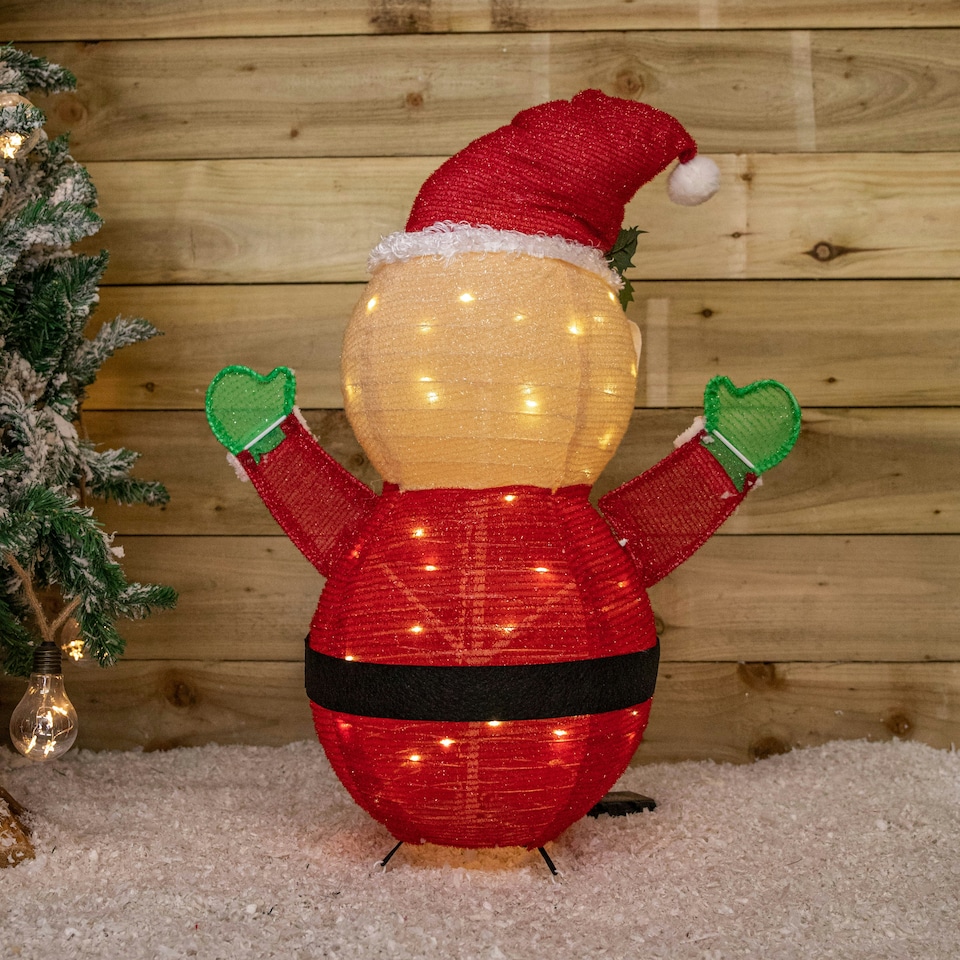 image 1 of 68cm Battery Powered Collapsible Santa Figure 49 Static Warm White LEDs