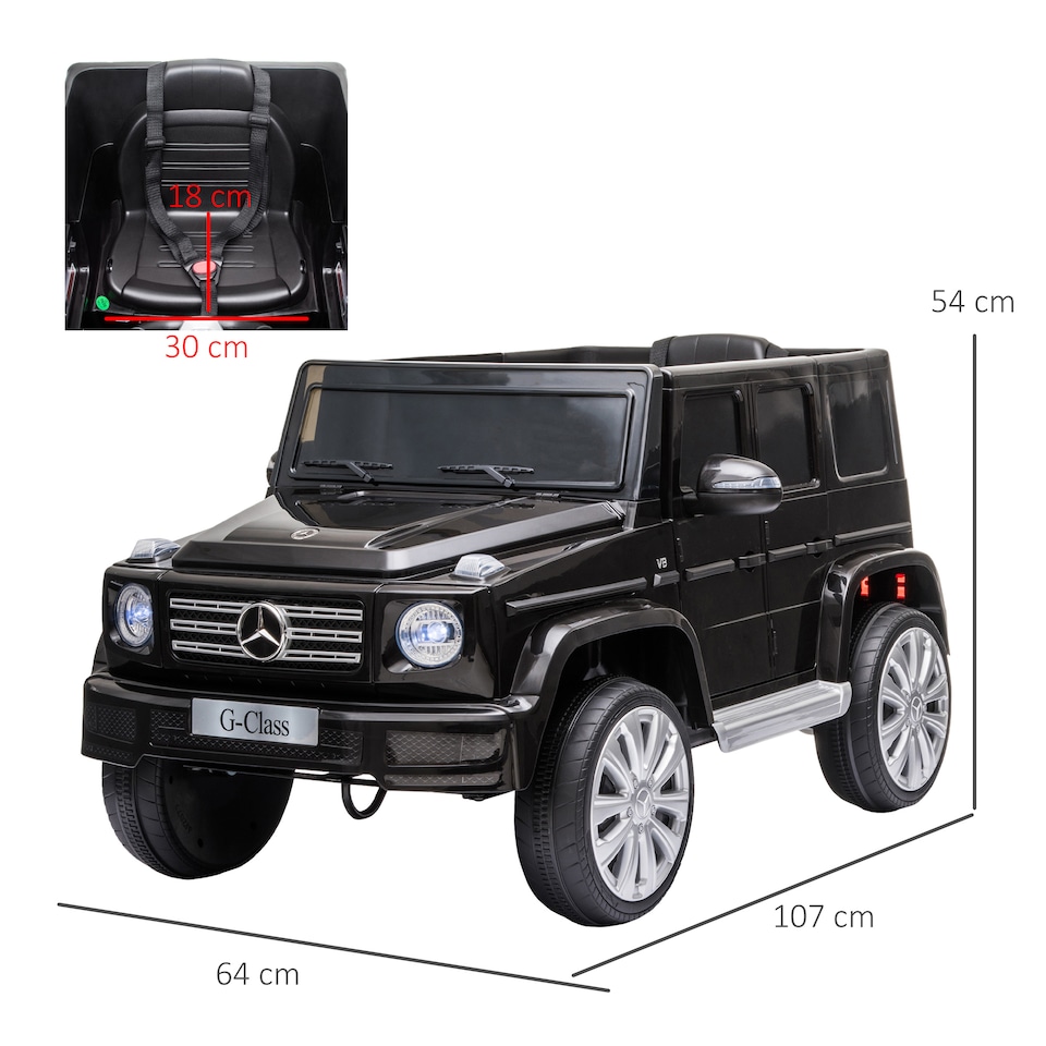 image 1 of HOMCOM Mercedes Benz G500 12V Kids Electric Ride On Car w/ Remote Control