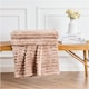 image 1 of Ribbed Jacquard Fleece Blanket Throw 200x240cm - Soft & Cosy Bed Throw